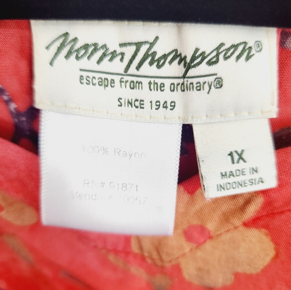 Vintage Norman Thompson Plus Size Midi Dress - Picture 6 of 6